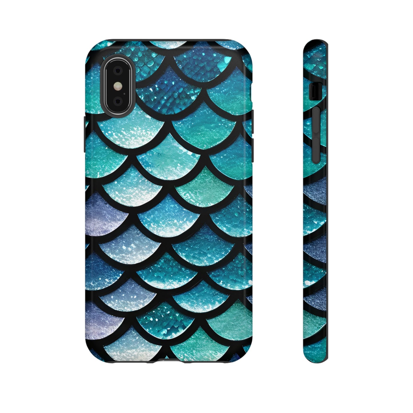 Aqua Mermaidcore Tough Phone Case - Compatible with Apple iPhone, Samsung Galaxy, and Google Pixel Devices, Great Gift for Ocean Lovers - The Mountain Mermaid Company