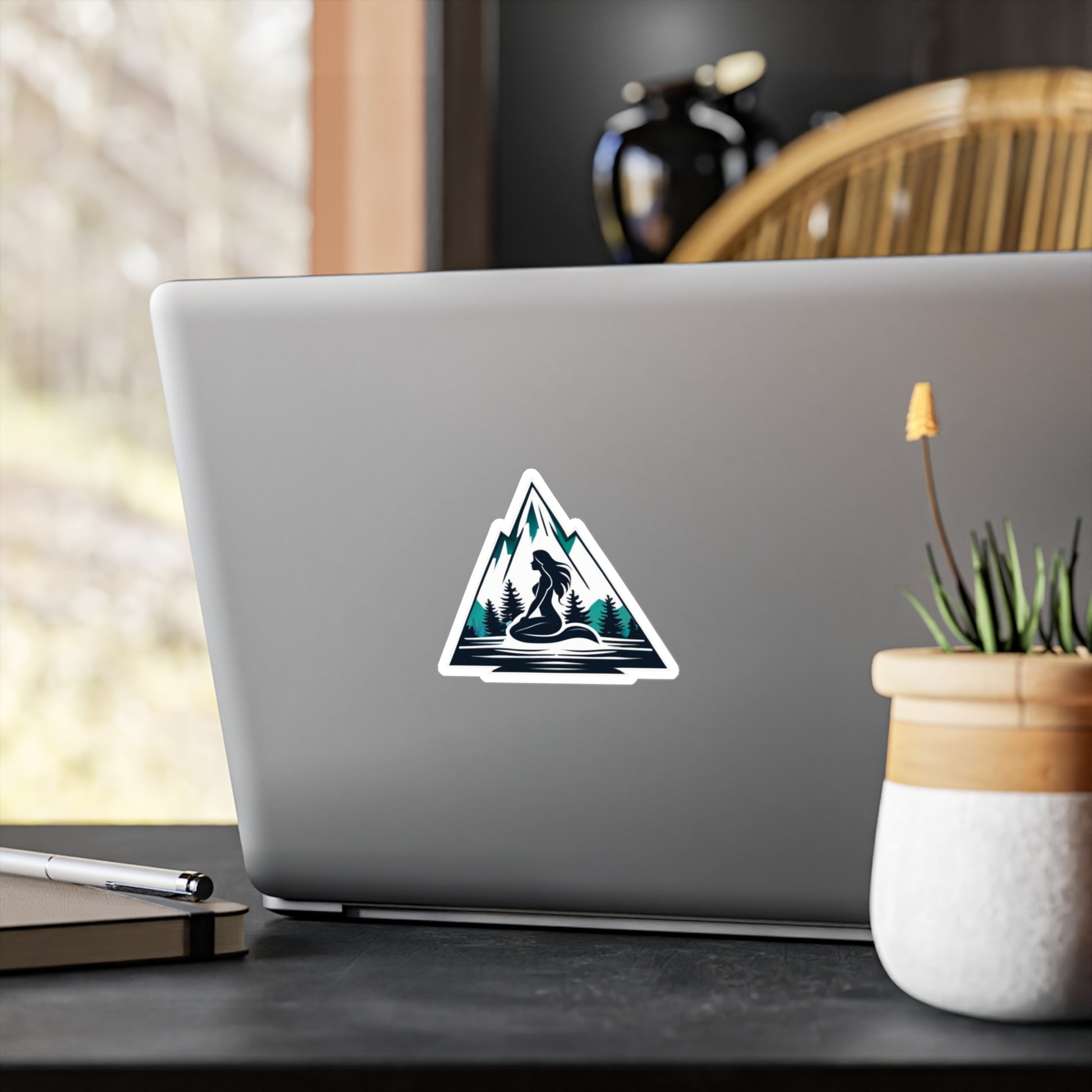 Mountain Mermaid Company Logo Decal, Vinyl Sticker for Laptops and Cars, Unique Gift for Mermaid Lovers and Adventure Enthusiasts - The Mountain Mermaid Company