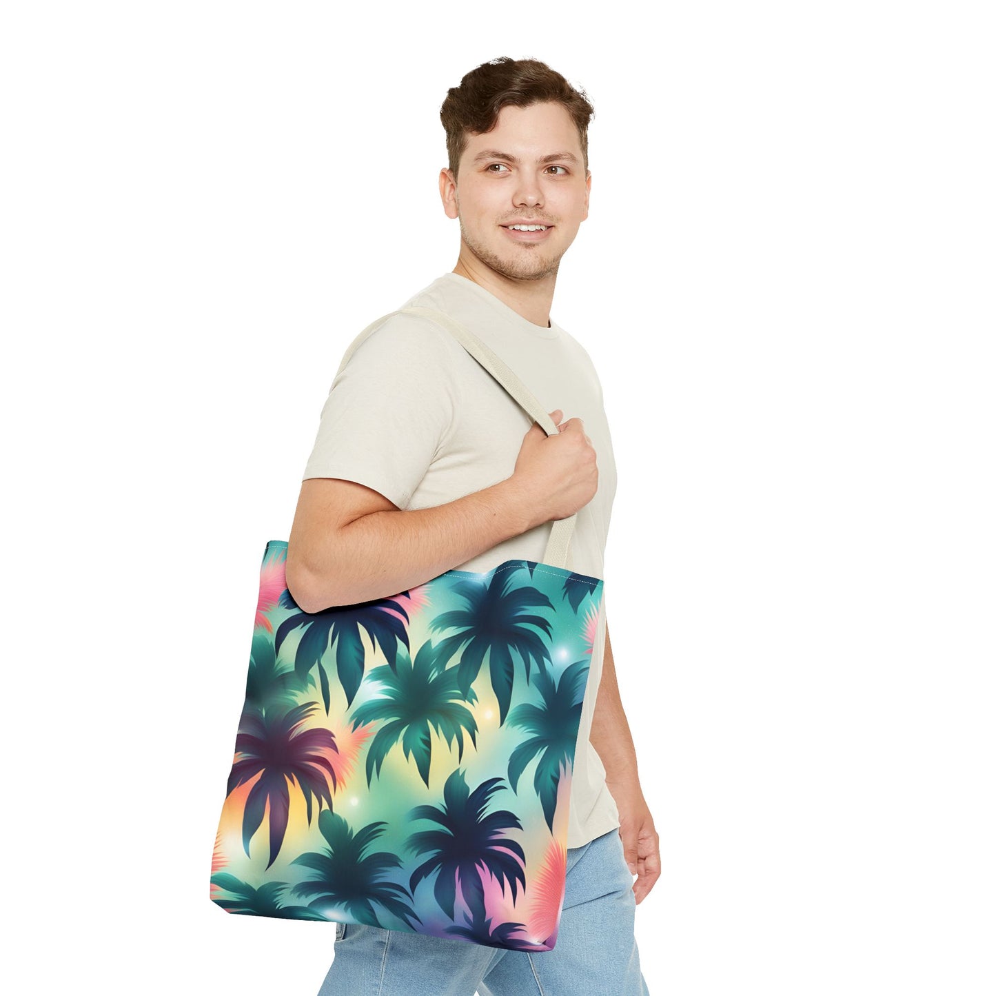 Groovy Palms Tote Bag - Durable Carryall for Everyday Use, Trendy Pool Accessory, Unique Gift for Beach Lovers