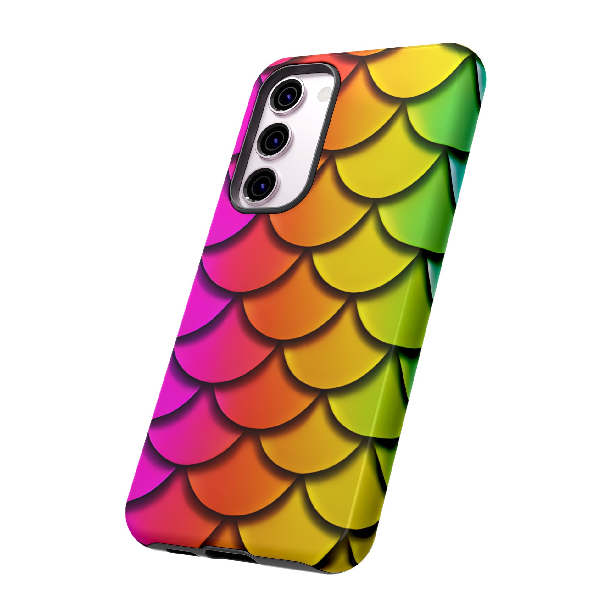 Tough Phone Case - Rainbow Mermaid Scales Print, Compatible with Apple iPhone, Samsung Galaxy, and Google Pixel Devices - The Mountain Mermaid Company