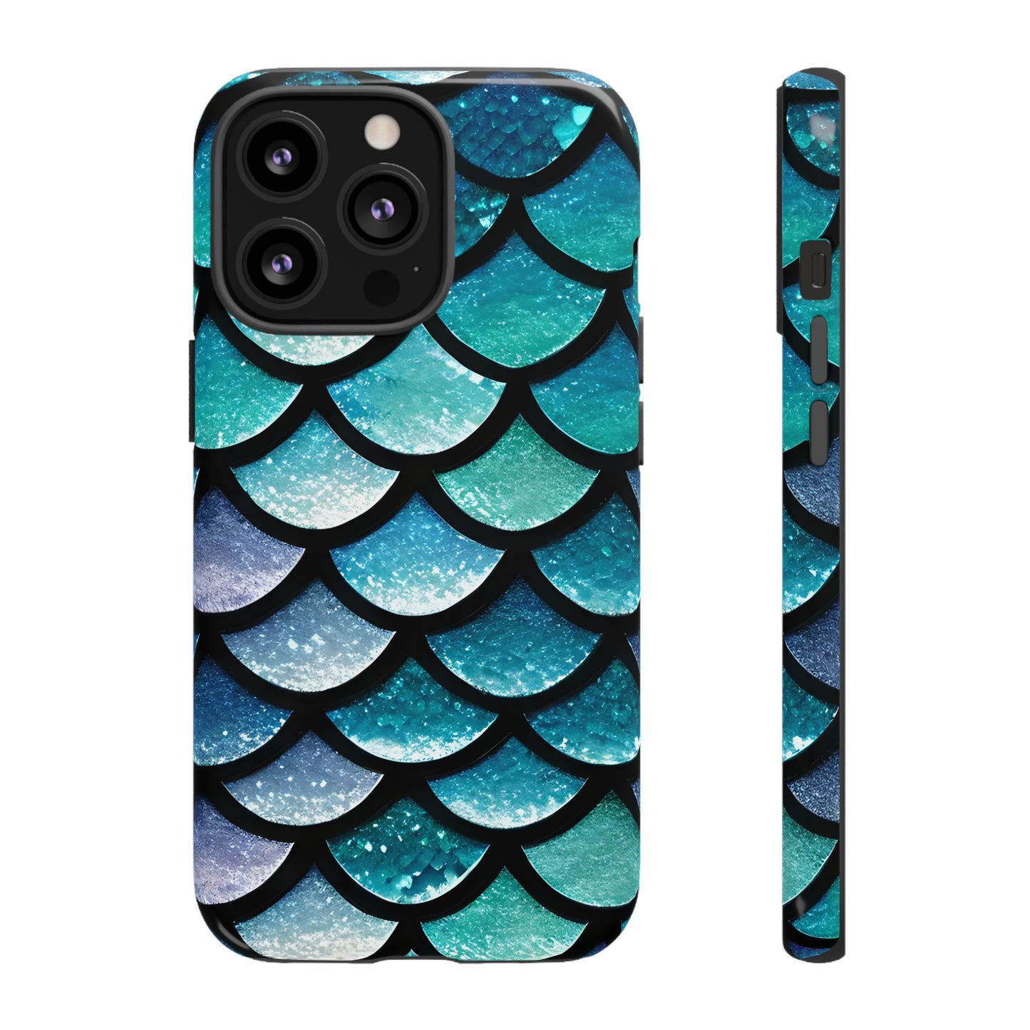 Aqua Mermaidcore Tough Phone Case - Compatible with Apple iPhone, Samsung Galaxy, and Google Pixel Devices, Great Gift for Ocean Lovers - The Mountain Mermaid Company