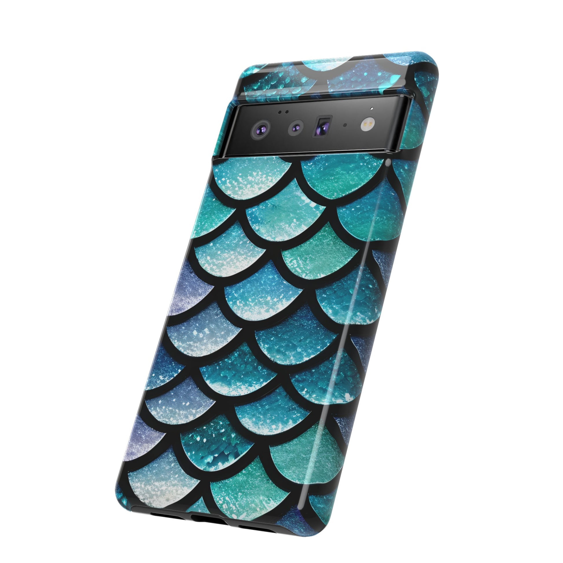 Aqua Mermaidcore Tough Phone Case - Compatible with Apple iPhone, Samsung Galaxy, and Google Pixel Devices, Great Gift for Ocean Lovers - The Mountain Mermaid Company