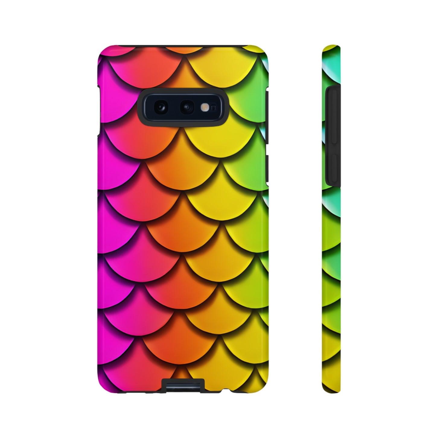 Tough Phone Case - Rainbow Mermaid Scales Print, Compatible with Apple iPhone, Samsung Galaxy, and Google Pixel Devices - The Mountain Mermaid Company