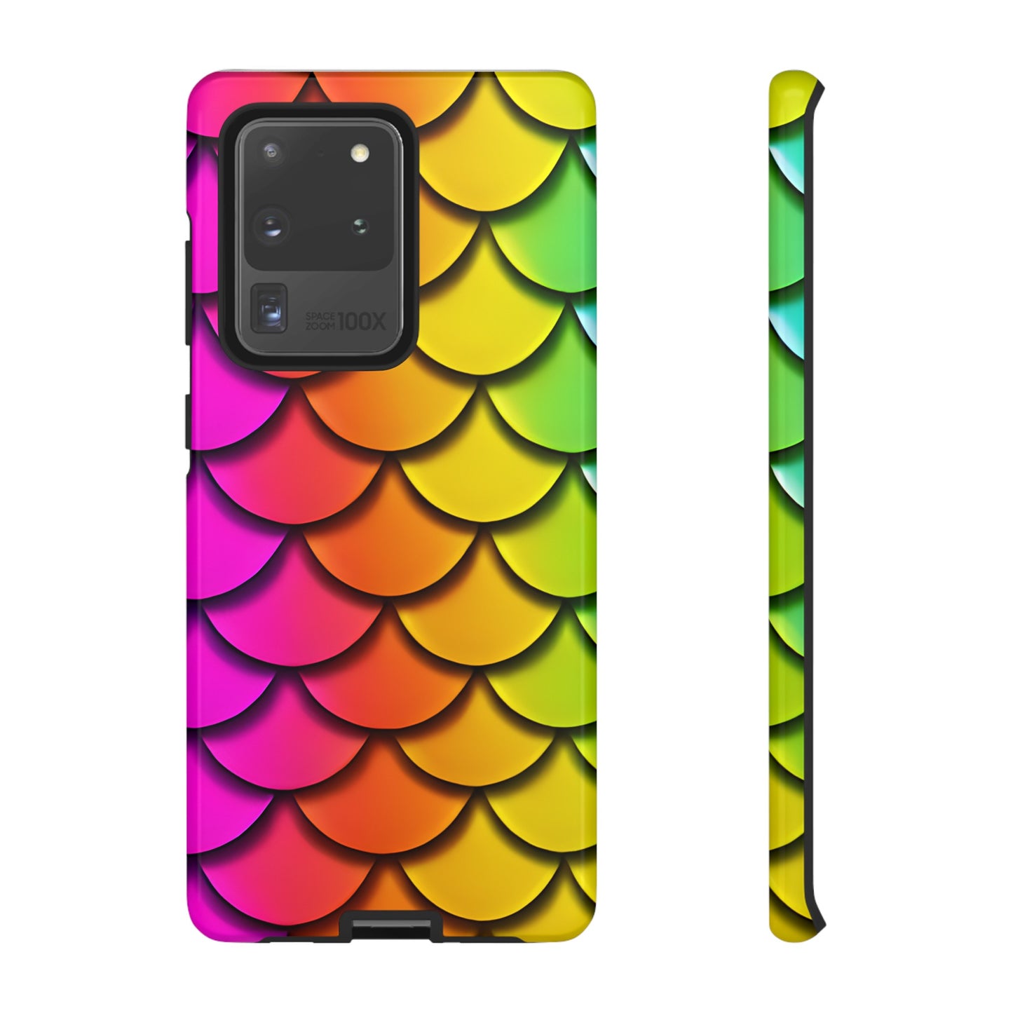 Tough Phone Case - Rainbow Mermaid Scales Print, Compatible with Apple iPhone, Samsung Galaxy, and Google Pixel Devices - The Mountain Mermaid Company