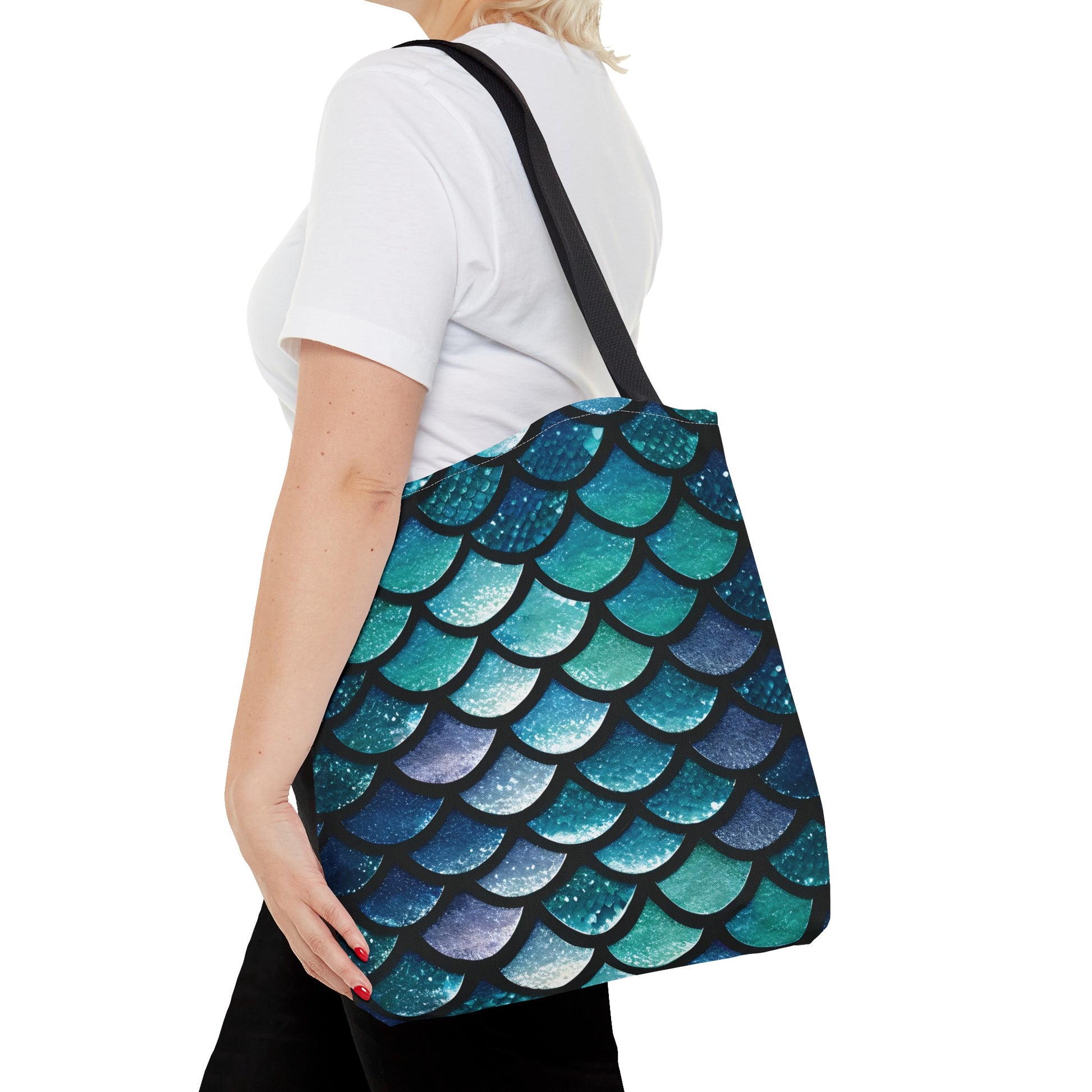 Aqua Mermaidcore Tote Bag - Durable Carryall for Everyday Use, Unique Gift for Beach Lovers - The Mountain Mermaid Company