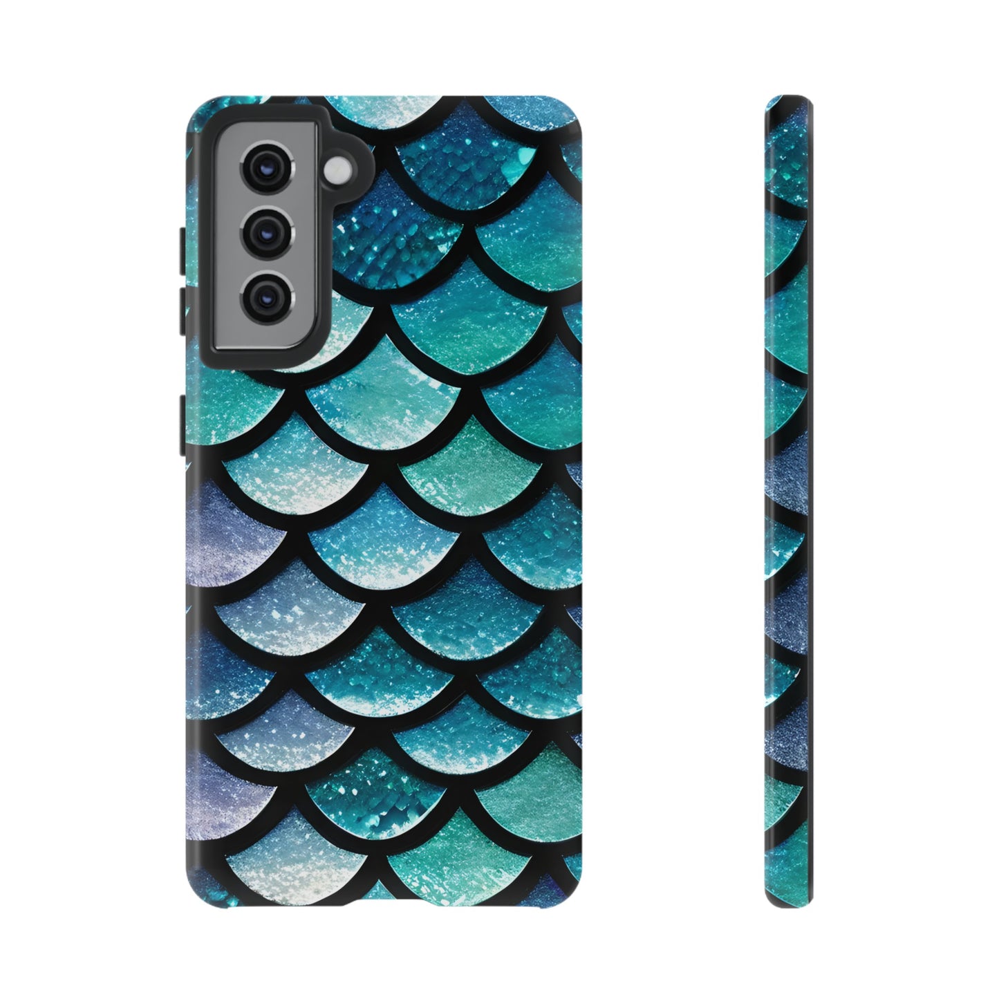 Aqua Mermaidcore Tough Phone Case - Compatible with Apple iPhone, Samsung Galaxy, and Google Pixel Devices, Great Gift for Ocean Lovers - The Mountain Mermaid Company