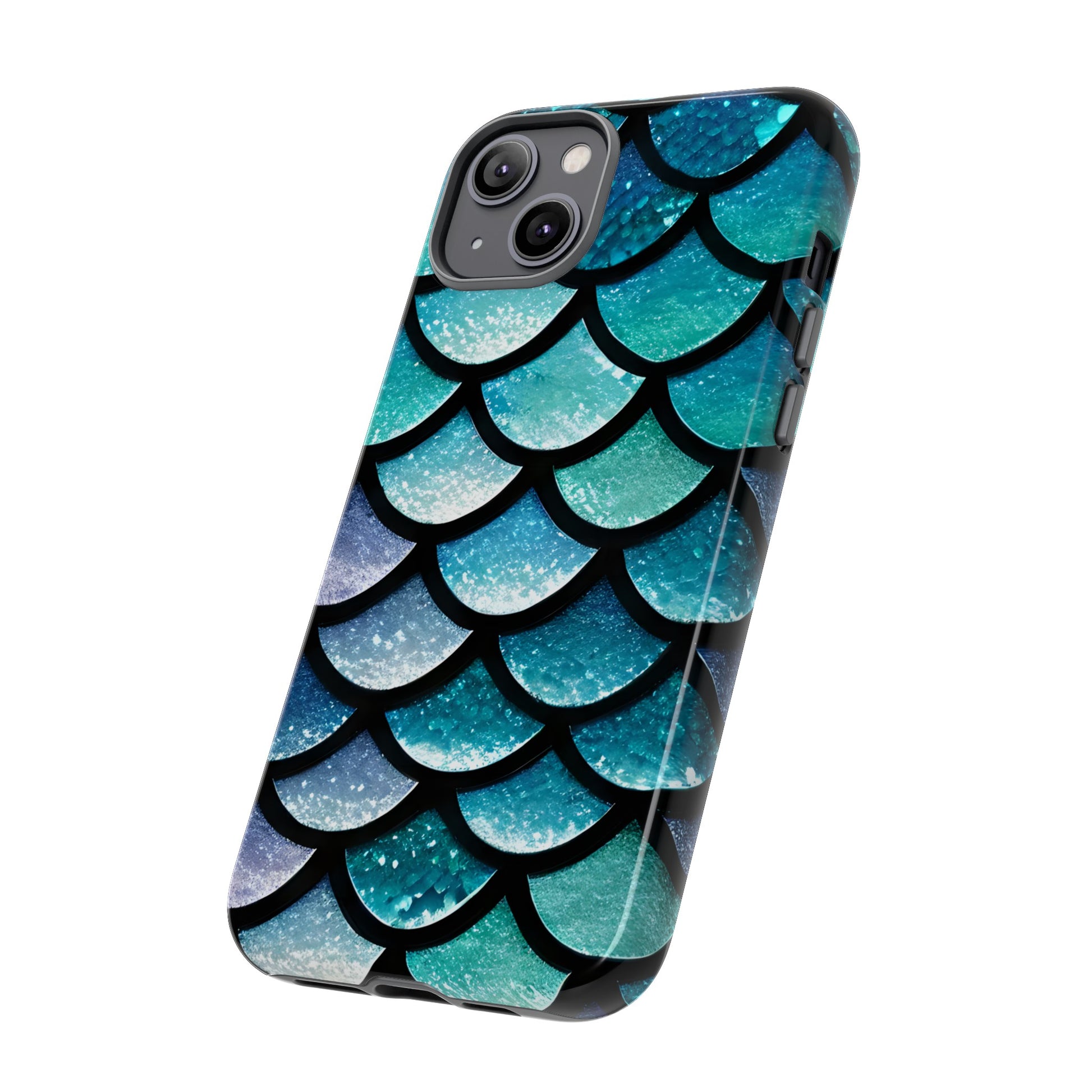 Aqua Mermaidcore Tough Phone Case - Compatible with Apple iPhone, Samsung Galaxy, and Google Pixel Devices, Great Gift for Ocean Lovers - The Mountain Mermaid Company