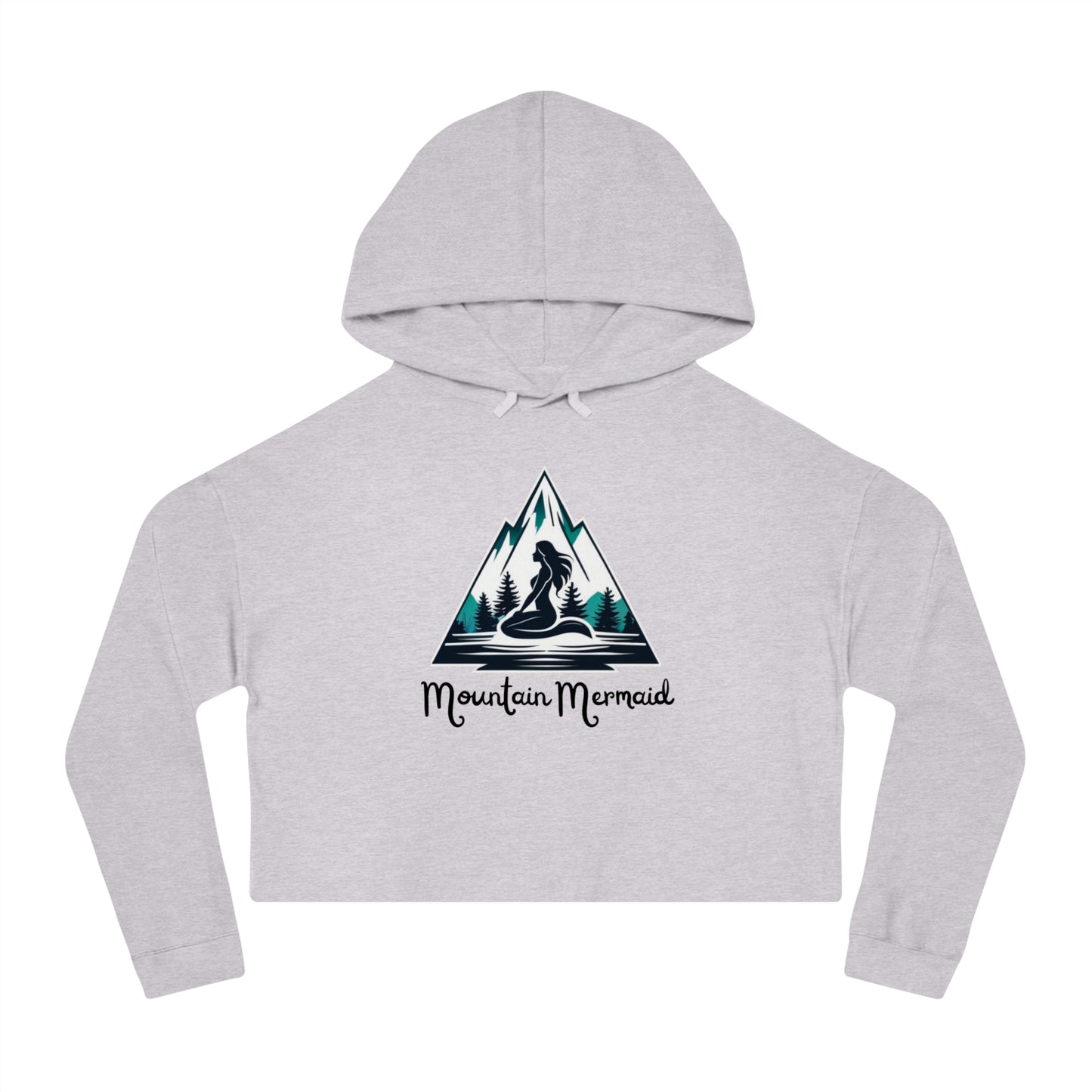 Mountain Mermaid Cropped Hoodie - Fashionable Mermaidcore Apparel for Everyday Comfort - Ideal for Fantasy and Outdoor Enthusiasts - The Mountain Mermaid Company