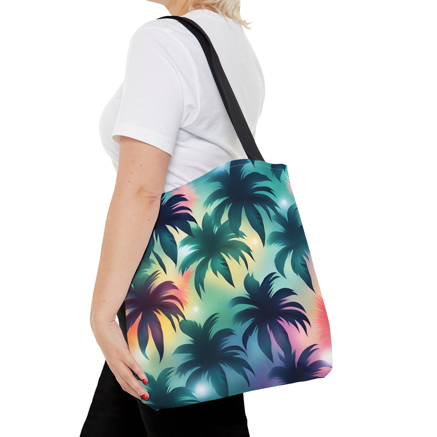 Groovy Palms Tote Bag - Durable Carryall for Everyday Use, Trendy Pool Accessory, Unique Gift for Beach Lovers