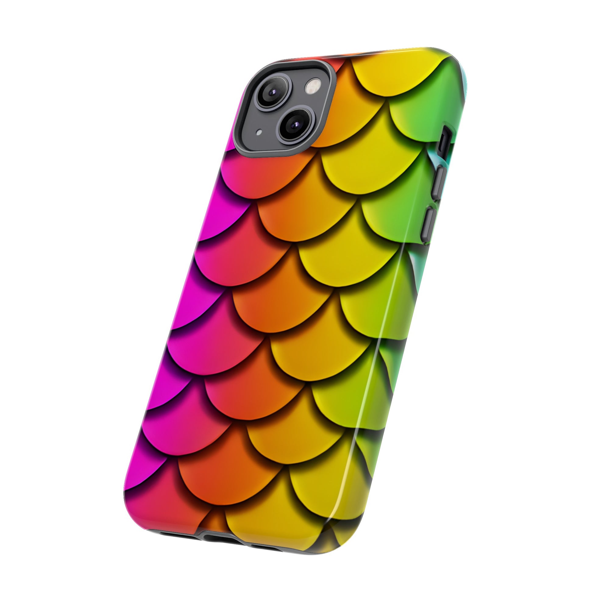 Tough Phone Case - Rainbow Mermaid Scales Print, Compatible with Apple iPhone, Samsung Galaxy, and Google Pixel Devices - The Mountain Mermaid Company