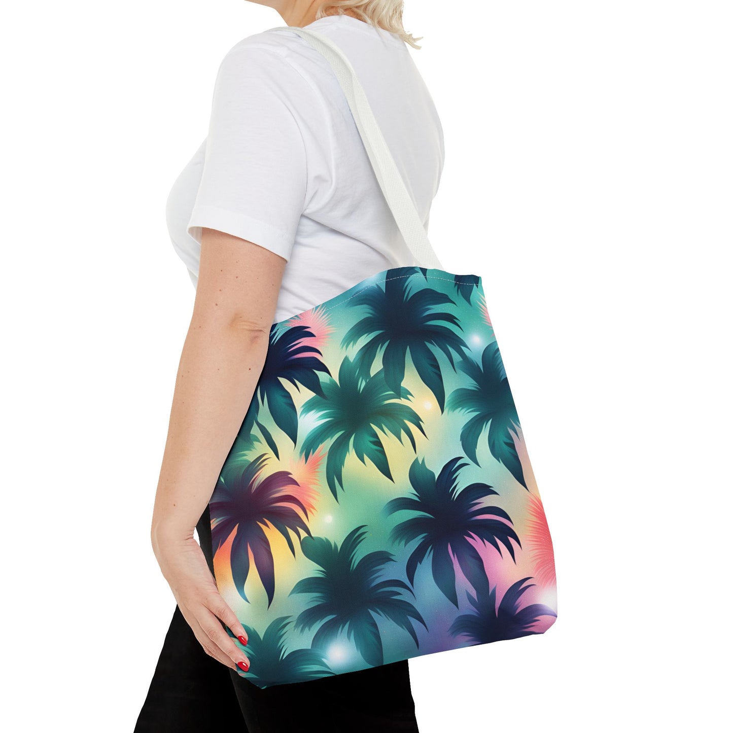 Groovy Palms Tote Bag - Durable Carryall for Everyday Use, Trendy Pool Accessory, Unique Gift for Beach Lovers