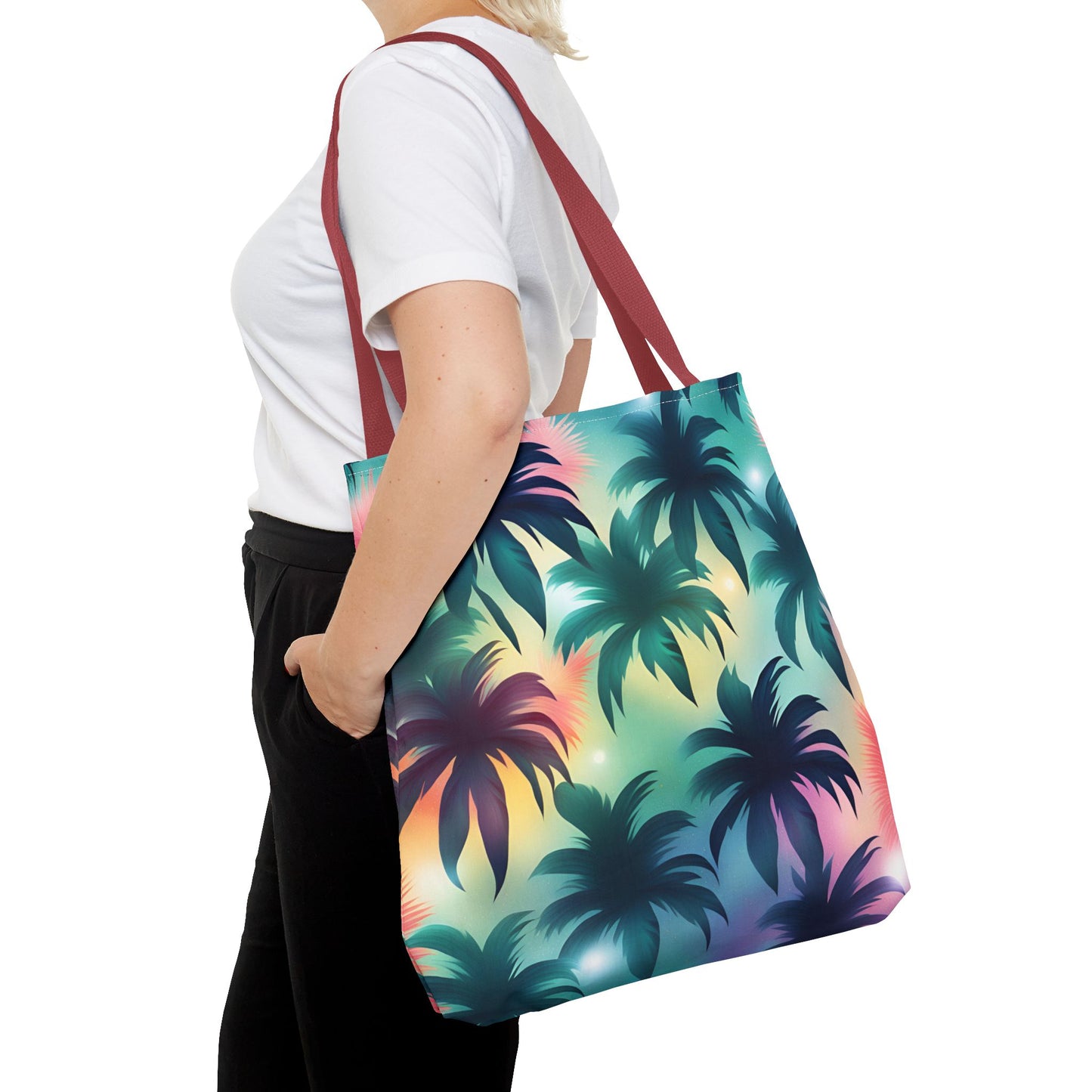 Groovy Palms Tote Bag - Durable Carryall for Everyday Use, Trendy Pool Accessory, Unique Gift for Beach Lovers