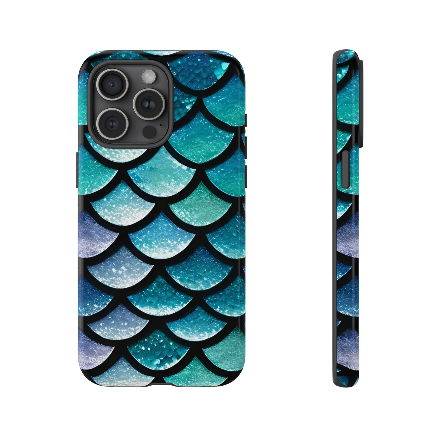 Aqua Mermaidcore Tough Phone Case - Compatible with Apple iPhone, Samsung Galaxy, and Google Pixel Devices, Great Gift for Ocean Lovers - The Mountain Mermaid Company