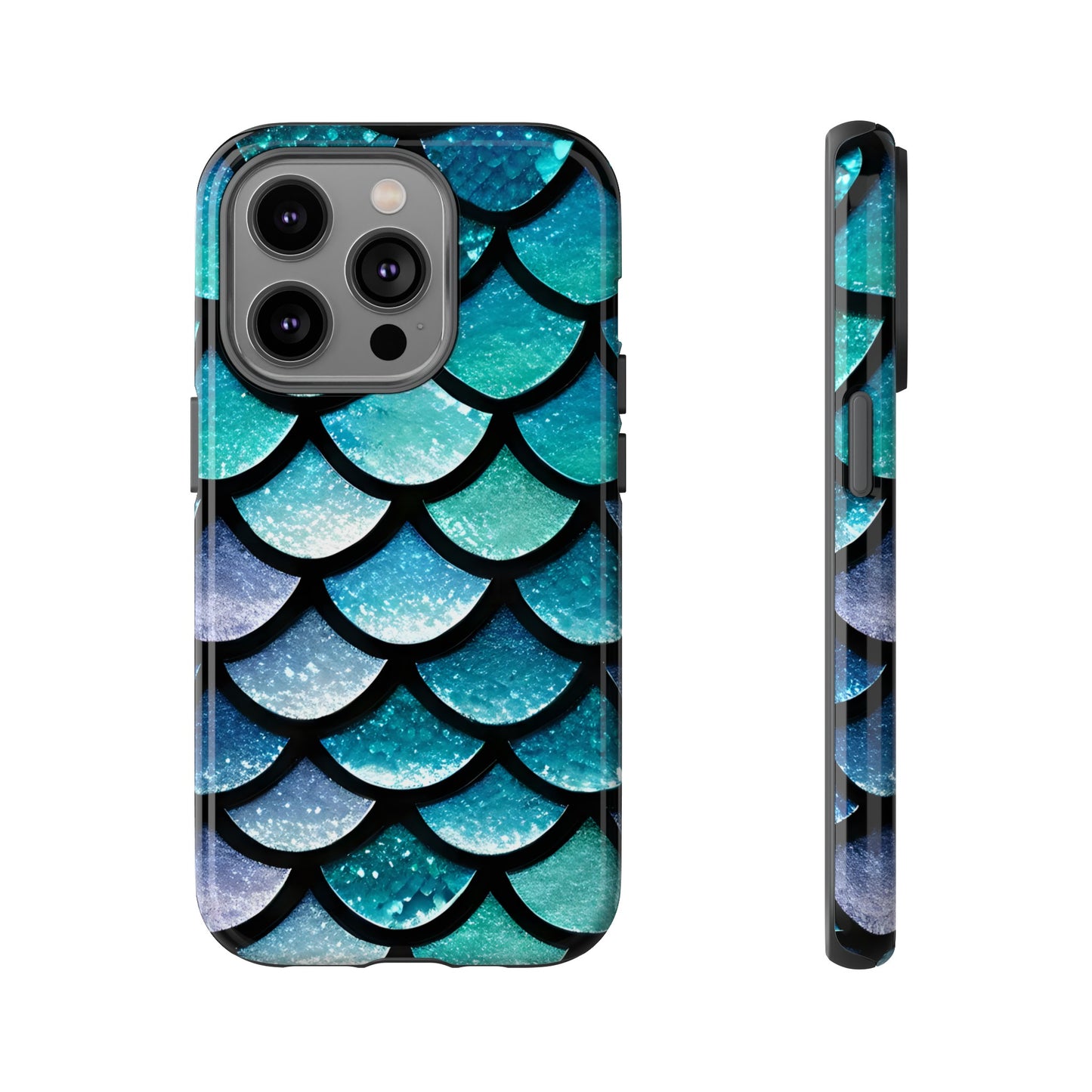 Aqua Mermaidcore Tough Phone Case - Compatible with Apple iPhone, Samsung Galaxy, and Google Pixel Devices, Great Gift for Ocean Lovers - The Mountain Mermaid Company